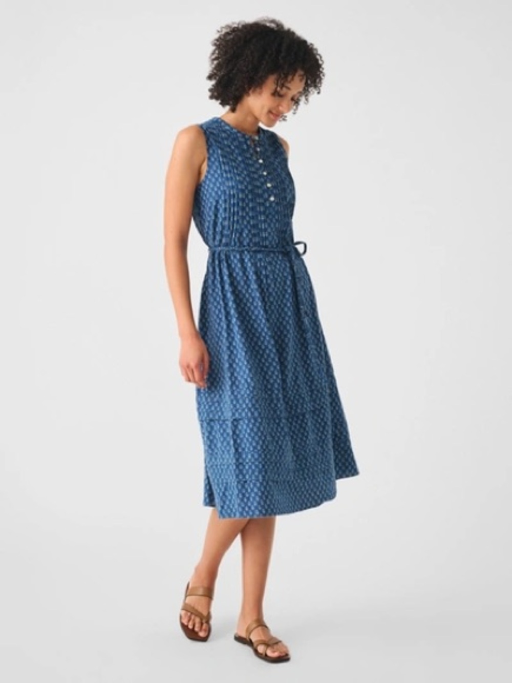 Faherty Isha Midi Dress In Gobi Floral